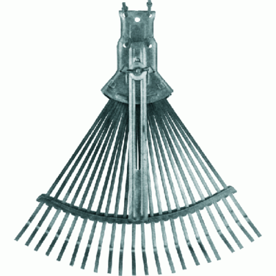 [610214] SCOPA METALLICA X ERBA E FOGLIE 22 DENTI