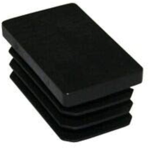 [114] PUNTALE ALLETTATO RETTANGOLARE 40X60MM PLAST.NERO