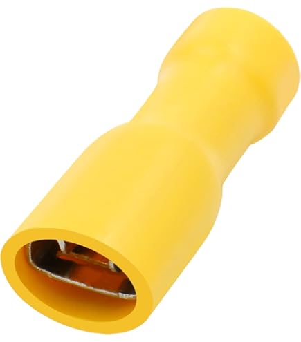 [CFFG6308CP] FASTON FEMMINA COMPLETAMENTE ISOLATO GIALLO 6,3 CF.100PZ