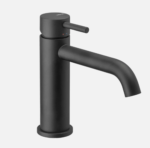 [V27011.FO.202] VEMA - MISCELATORE LAVABO S/SCARICO MAIRA NERO OPACO