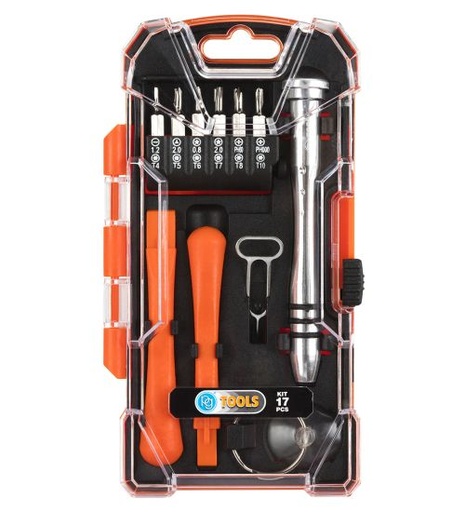 [5140018] ACCESSORI X RIPARAZIONE SET 17 PZ X SMARTPHONE/PC