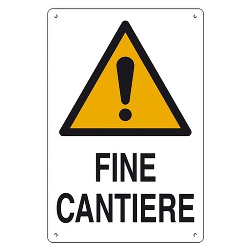 CARTELLO FINE CANTIERE CM 60X40