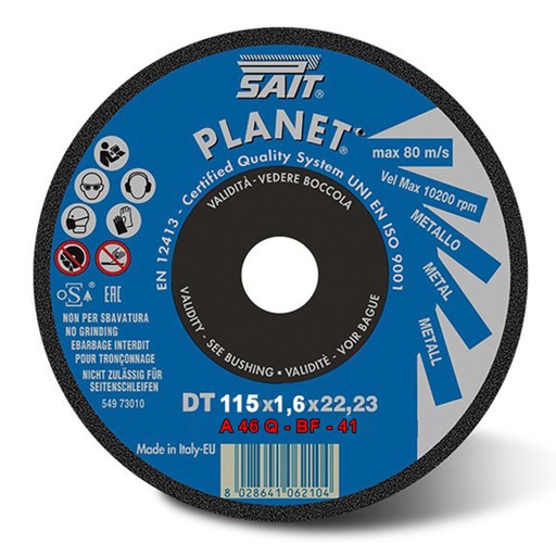 [1000006300] PLANET-TM 115X1,6X22,23 A 46Q / 115x1,0x22,23 A 60Q