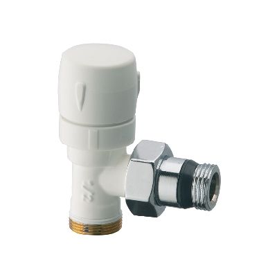 [10012CHB] VALVOLA 1/2" TERMOARREDO BIANCO HB + CALOTTA CROMO