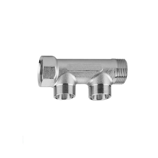 [60034C] COLLETTORE 3/4" X 2 VIE CROMATO